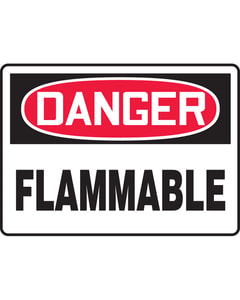 OSHA Danger Safety Sign: Flammable, 10” x 14” - MCHL231VA OSHA Danger Safety Sign: Flammable, 10” x 14” - MCHL231VA