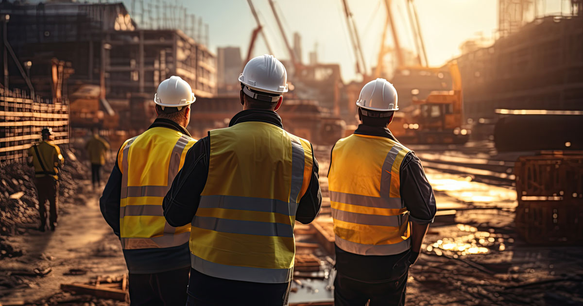 workers at construction site